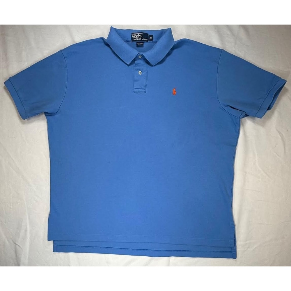 Polo Ralph Lauren Polo Shirt Men's XL Blue Cotton Golf Golfing Preppy Casual